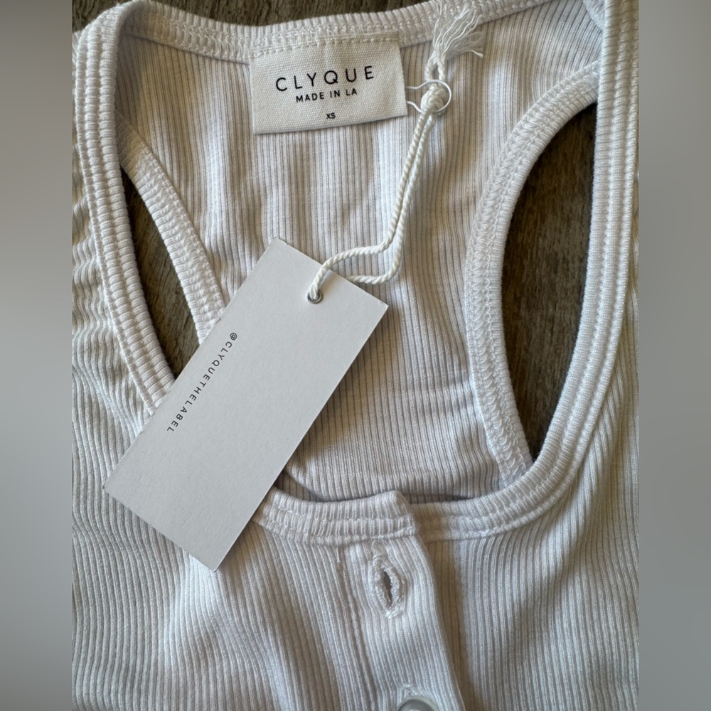 ClYQUE White Ribbed Bodysuit - Picture 11 of 13